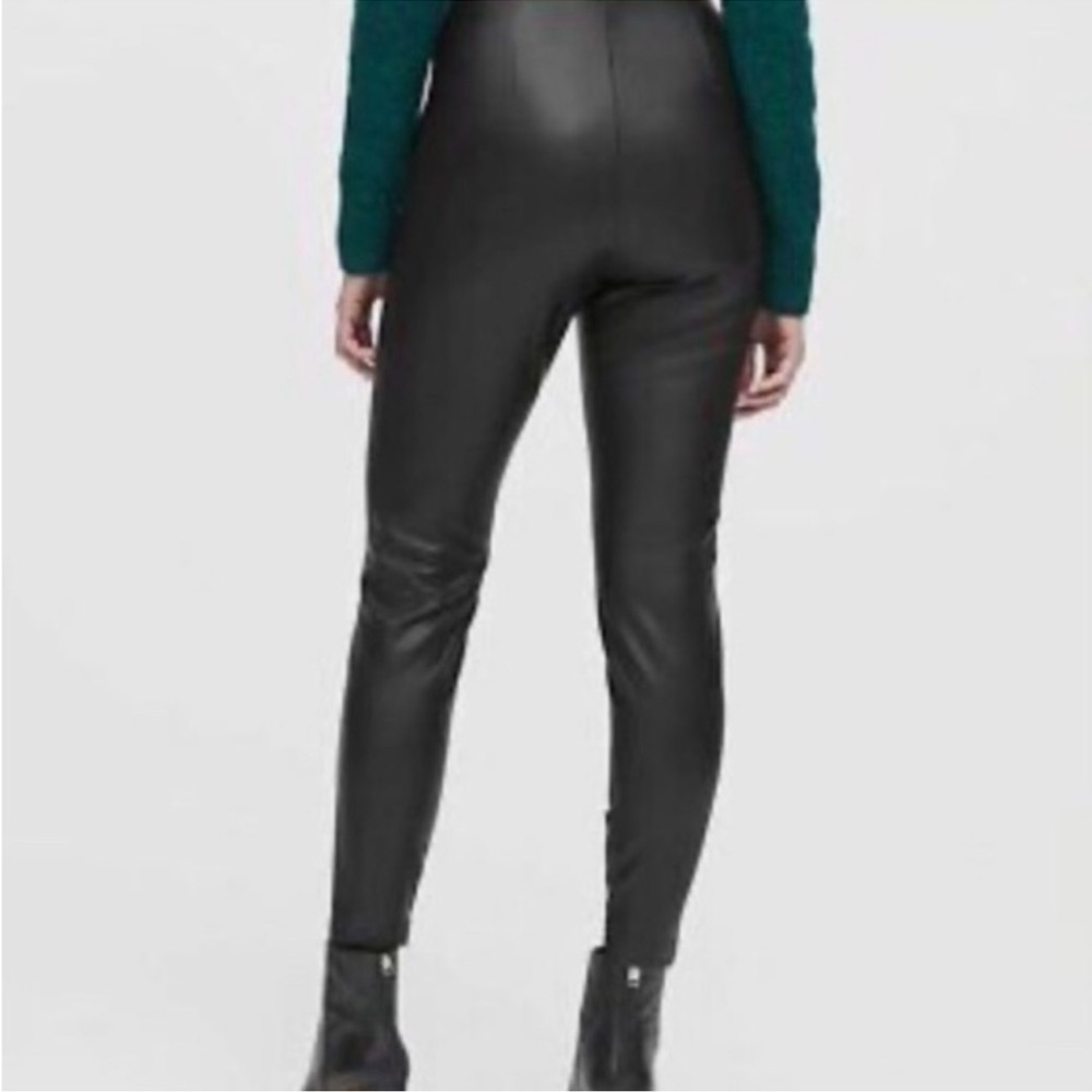 NWOT Banana Republic Vegan Leather Devon Legging Pants 8 Petite - Picture 3 of 8